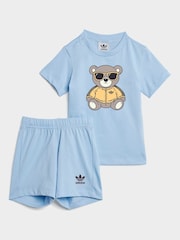 adidas Originals Infant Bear Graphic T-Shirt and Shorts Set - Imaginea 2 din 8