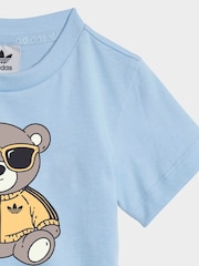 adidas Originals Infant Bear Graphic T-Shirt and Shorts Set - Imaginea 7 din 8