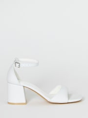 Simply Be Off White Wide Fit Barely There Heeled Sandals - Image 3 of 4