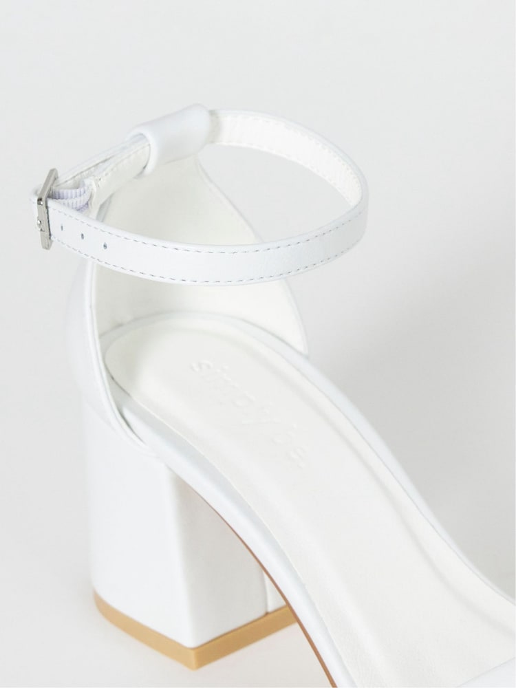 Simply Be Off White Wide Fit Barely There Heeled Sandals - Image 4 of 4