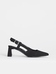 Simply Be Black Pointed Toe Slingback With Statement Heels - Image 3 of 4