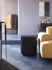 Abigail Ahern Pitted Charcoal Flat Top Side Table - Image 1 of 4