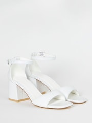 Simply Be White Extra Wide Fit Barely There Heeled Sandals - Image 2 of 4