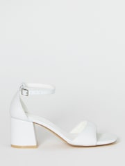 Simply Be White Extra Wide Fit Barely There Heeled Sandals - Image 3 of 4