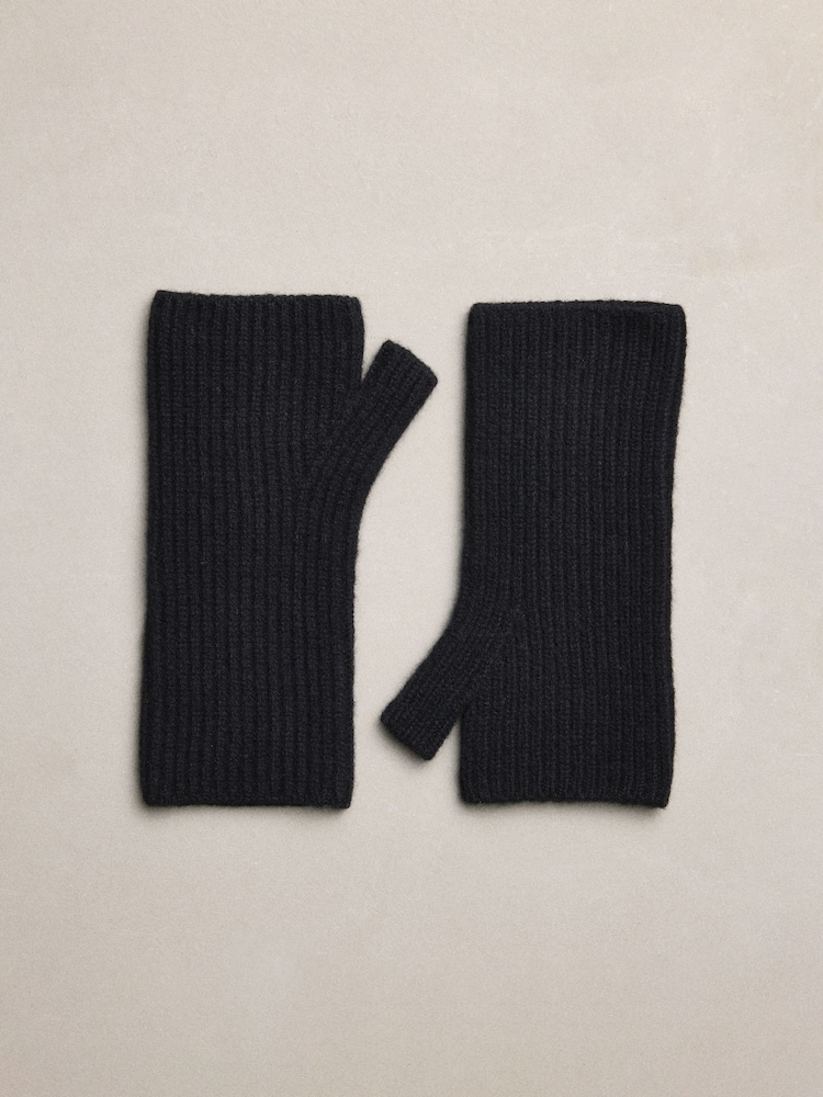 Black N.Premium Cashmere Handwarmer Gloves - Image 1 of 3