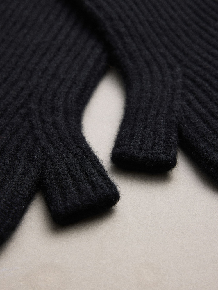Black N.Premium Cashmere Handwarmer Gloves - Image 2 of 3