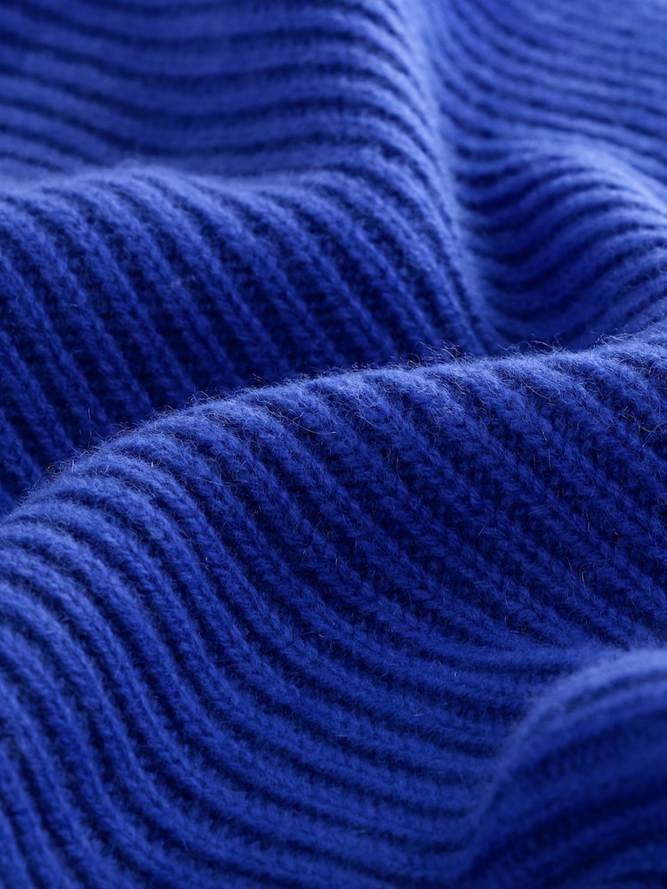 নীল - N. Premium Cashmere Blend Triangle Scarf - 9এর মধ্যে 9 ছবি