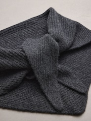 Charcoal Grey N.Premium Cashmere Triangle Scarf - Image 2 of 3