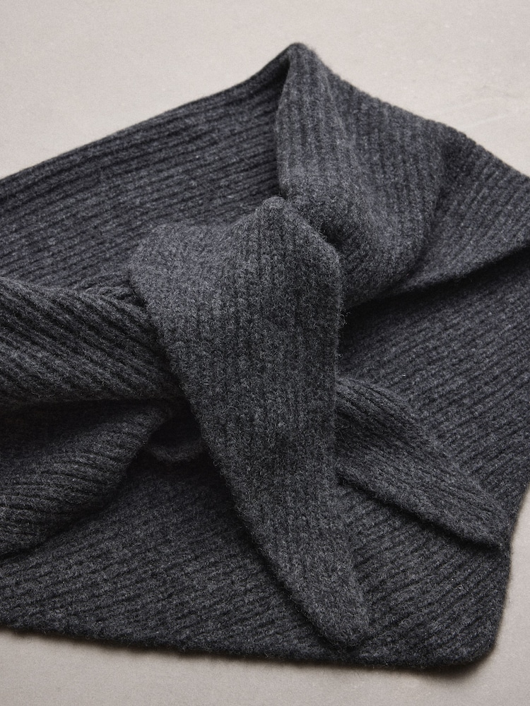 Charcoal Grey N.Premium Cashmere Triangle Scarf - Image 2 of 3