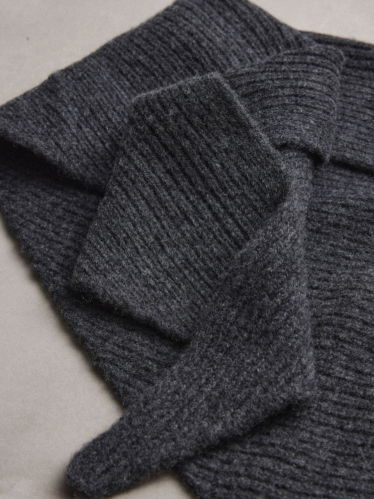 Charcoal Grey N.Premium Cashmere Triangle Scarf - Image 3 of 3