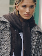 Chocolate Brown N.Premium Cashmere Triangle Scarf - Image 1 of 5