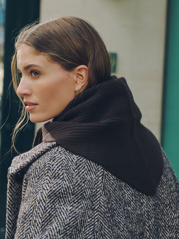 Chocolate Brown N.Premium Cashmere Triangle Scarf - Image 2 of 5