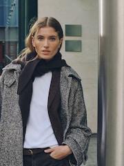 Chocolate Brown N.Premium Cashmere Triangle Scarf - Image 3 of 5