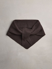 Chocolate Brown N.Premium Cashmere Triangle Scarf - Image 6 of 8