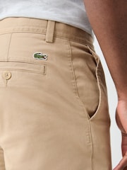 Lacoste Brown Slim Fit Stretch Twill Chino Trousers - Image 4 of 4