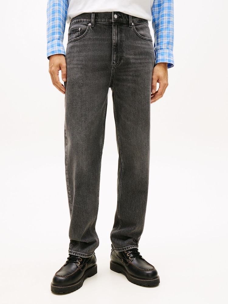 Tommy Jeans Black Sonny Whiskered Regular Tapered Leg Black Jeans - Image 1 of 5 Tommy Jeans Black Sonny Whiskered Regular Tapered Leg Black Jeans - Image 1 of 5