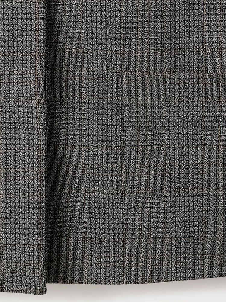 Mango Grey Check Cropped Tailored Jacket - Image 4 of 4