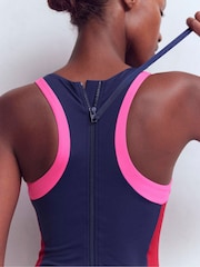Boden Blue Piped Sporty Swimsuit - Image 2 of 7