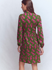 Boden Green Amy Short Jersey Dress - Image 3 of 6