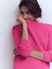 Boden Pink Lucy Oversized Cotton Jumper - Image 2 of 7