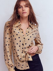 Boden Brown Sara Silk Shirt - Image 4 of 6