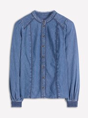 Boden Blue Rhea Trim Insert Denim Top - Image 6 of 6