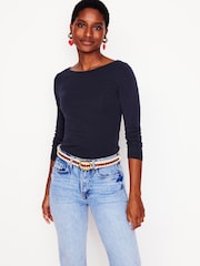 Boden エッセンシャル ボートネック ジャージートップス - 画像 2 / 5