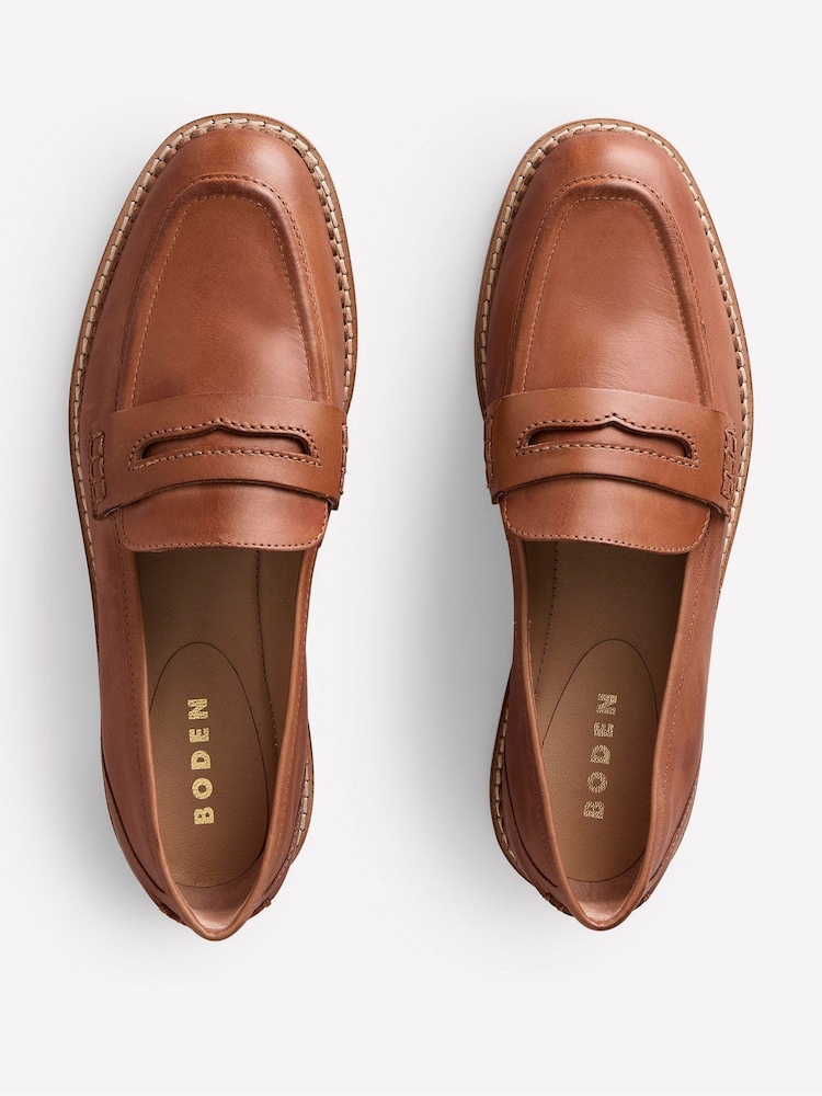 Boden Brown Nya Penny Loafers - Image 1 of 1