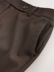 Chocolate Brown Tailored Bootcut Trousers With Wool - Image 5 of 6