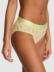 Victoria's Secret PINK Tropical Pear Green Hipster Cotton Logo Knickers - Image 1 of 2