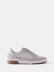 Mint Velvet White Rylie Suede Slip On Trainers - Image 2 of 5