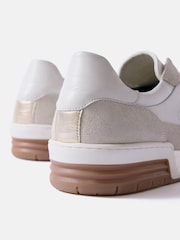 Mint Velvet White Rylie Suede Slip On Trainers - Image 5 of 5
