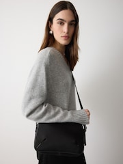 Jigsaw Black Padded Nylon Cross Body Bag - Image 2 of 5