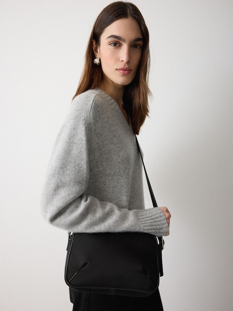 Jigsaw Black Padded Nylon Cross Body Bag - Image 2 of 5