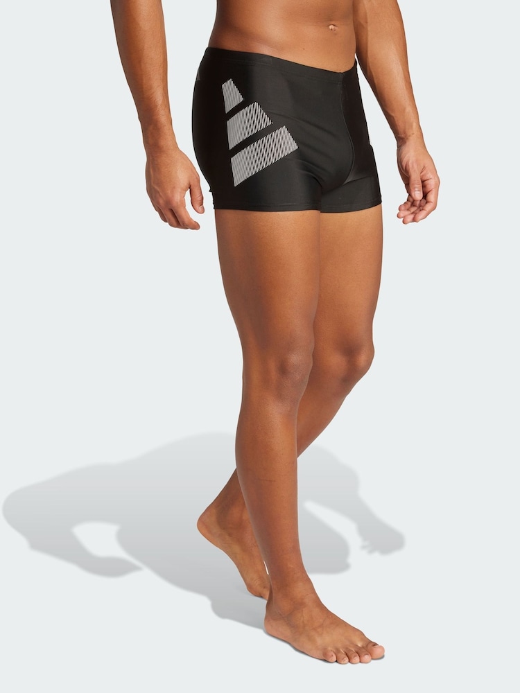 adidas Black Big Bars Swim Boxers - Image 1 of 5