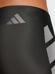 adidas Black Big Bars Swim Boxers - Image 3 of 5