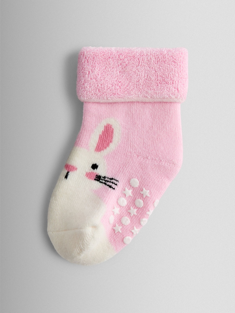 JoJo Maman Bébé Pastel 3-Pack Bunny Socks - Image 2 of 5