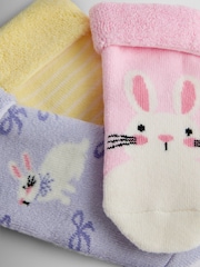 JoJo Maman Bébé Pastel 3-Pack Bunny Socks - Image 5 of 5