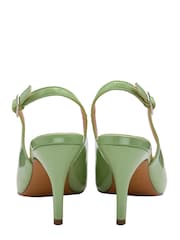 Ravel Green Slingback Court Shoe On A Kitten Heels - Image 3 of 4