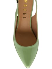 Ravel Green Slingback Court Shoe On A Kitten Heels - Image 4 of 4