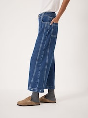 Hush Blue Bryce Seam Detail Barrel Leg Jeans - Image 2 of 5