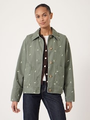 Hush Green Emery Embroidered Utility Jacket - Image 1 of 2