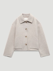 Hush Natural Checked Double Faced Jacket - Image 1 of 1