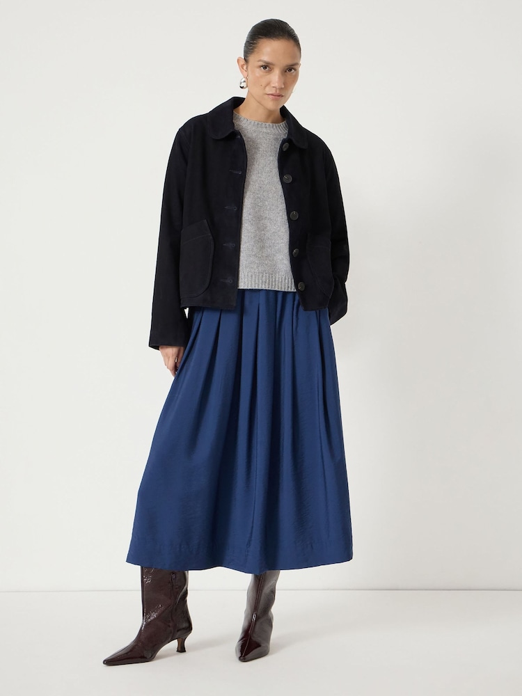 Hush Blue Ivy Pleated Air Flow Midi Skirt - Image 2 of 5