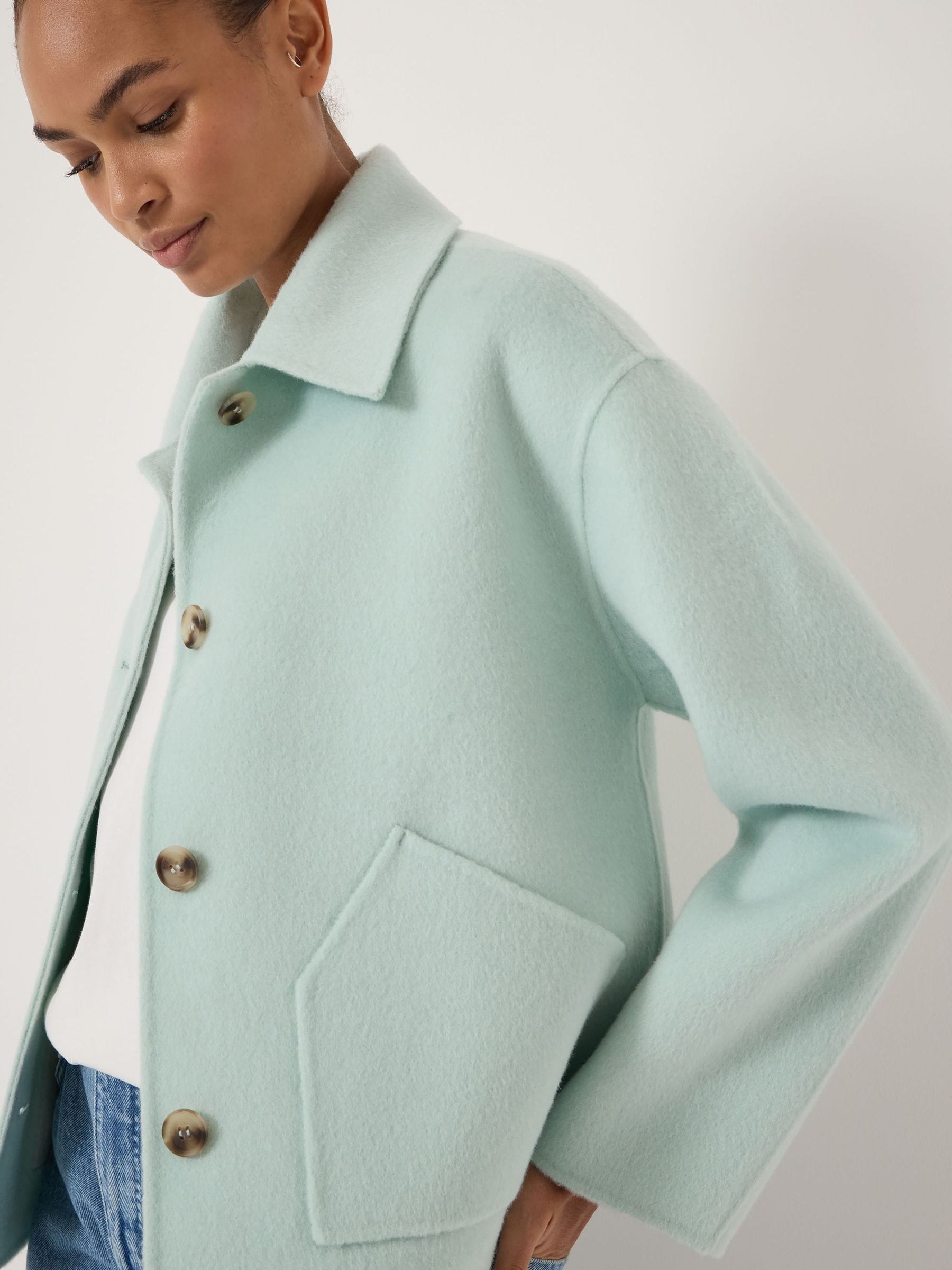 Buy Hush Green Pure Wool Double Faced Jacket from Next USA