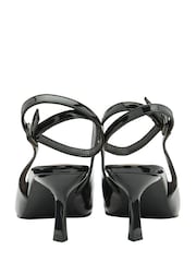 Ravel Black Slingback Court Shoes On A Kitten Heel - Image 3 of 4