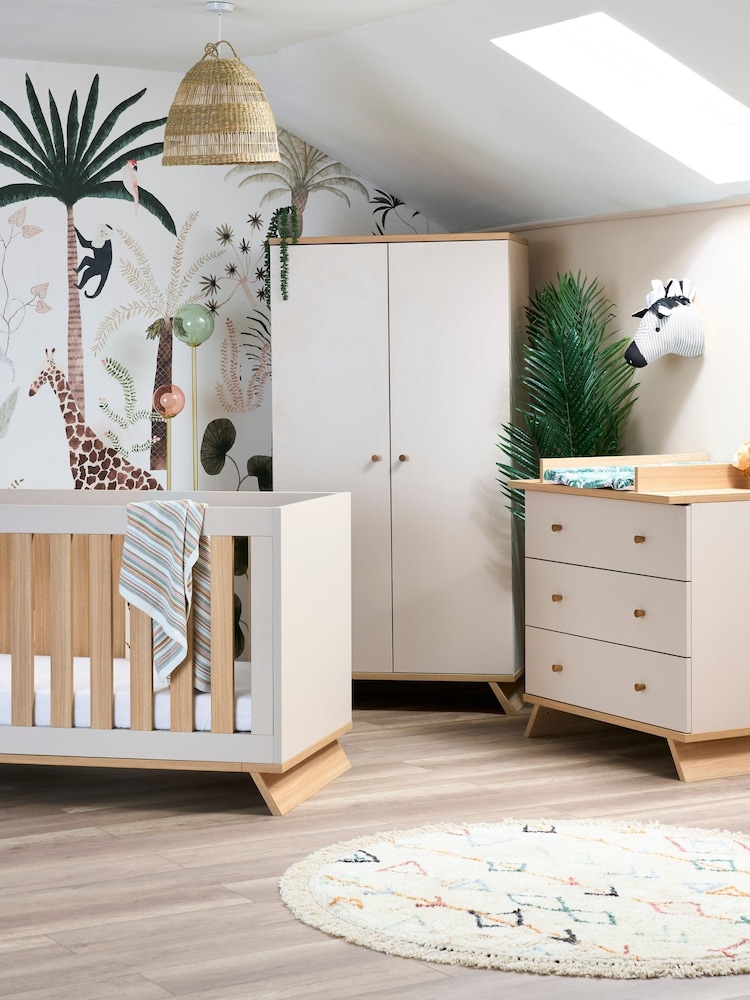 Obaby 3 Piece Latte Thea Nursery Furniture Set - Image 1 of 11