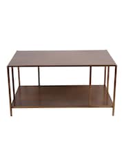 Libra Interiors Brushed Satin Brooks Brushed Champagne Coffee Table - Image 2 of 5