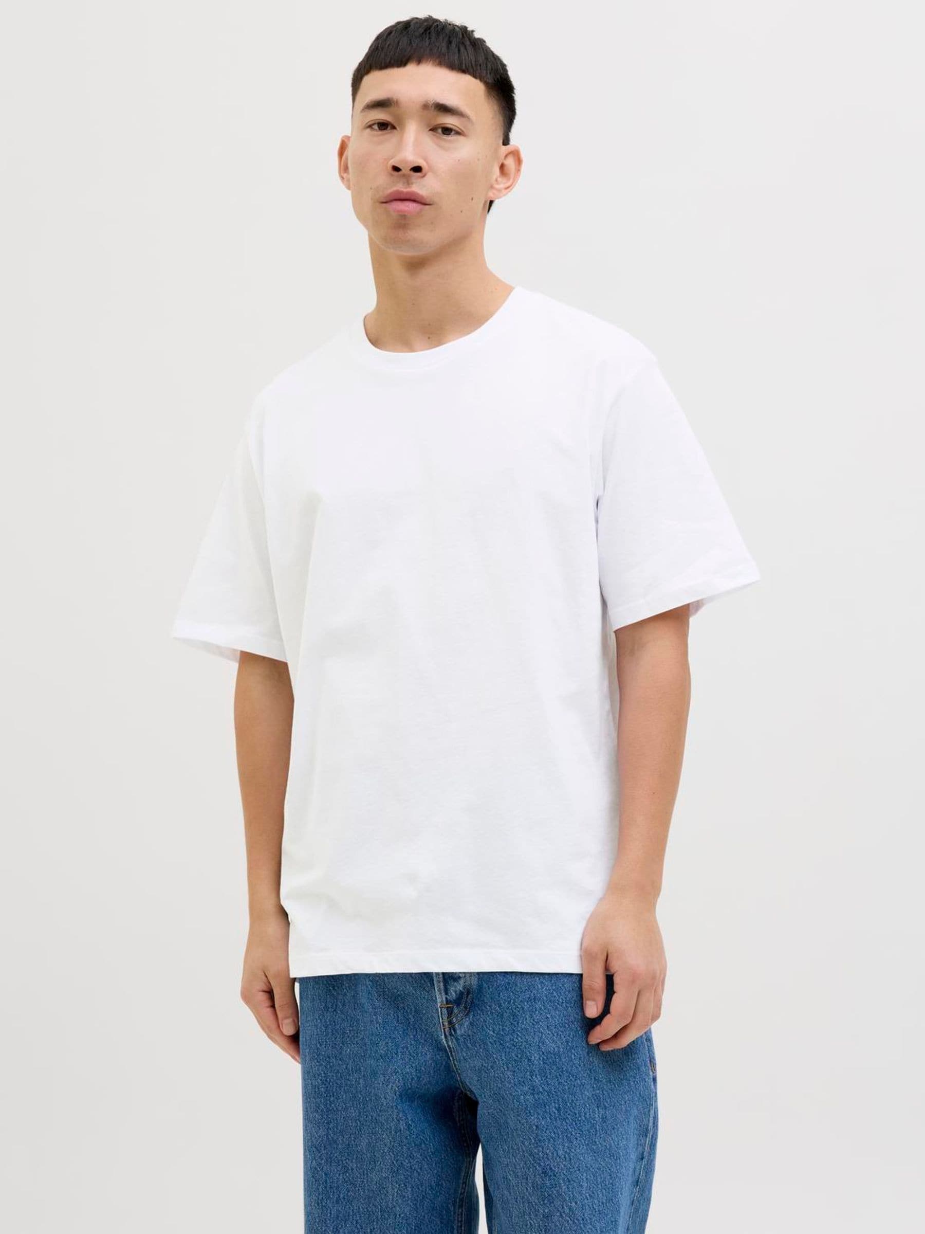 Buy JACK & JONES White Shortsleeve Loose T-Shirts 3 Pack from Next USA