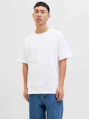 JACK & JONES White Shortsleeve Loose T-Shirts 3 Pack - Image 3 of 7